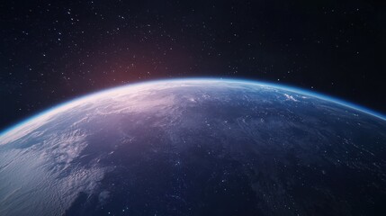 Fototapeta premium A stunning view of earth from space capturing the beauty of our planet surrounded by stars and cosmic wonders