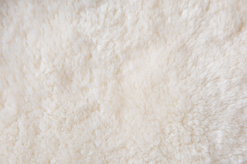 white plush fabric texture background , background pattern of soft warm material