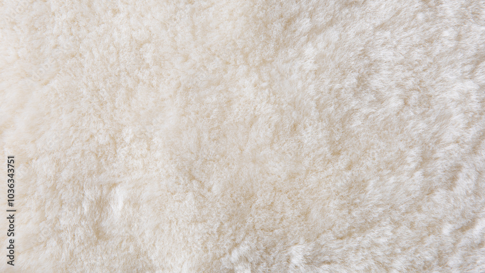 Wall mural white plush fabric texture background , background pattern of soft warm material