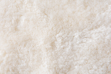white plush fabric texture background , background pattern of soft warm material