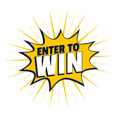 comic style enter the contest and win big fortune