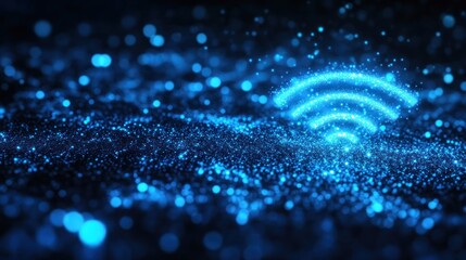 Wifi Antenna symbol for data transfer background, Wireless and communication technology,