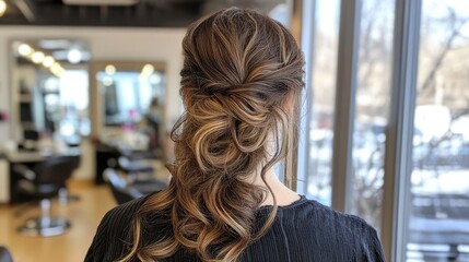 Fototapeta premium Elegant Hair Styling from the Back