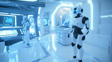 A futuristic robotic theme park with AI-driven attractions and robotic entertainers, Theme Park style, photo of