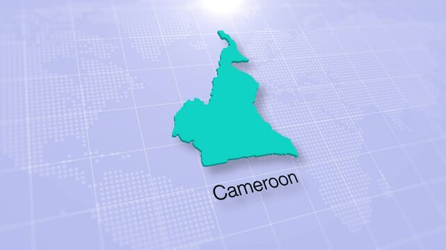 Cameroon map presentation displayed on a modern clean white background