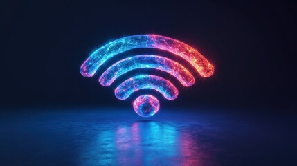 Wifi Antenna symbol for data transfer background, Wireless and communication technology,