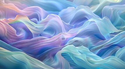 Obraz premium A mesmerizing abstract representation of flowing waves in soft pastel colors.