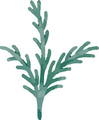 cute vector illustration of snowy Christmas decoration asset