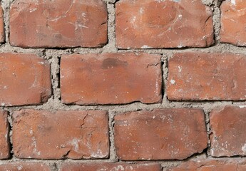 Weathered red brick wall texture