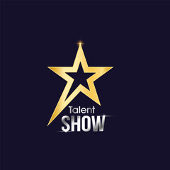Fototapeta premium Talent show logo vector 