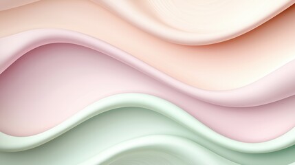 Elegant pastel abstract background with flowing waves