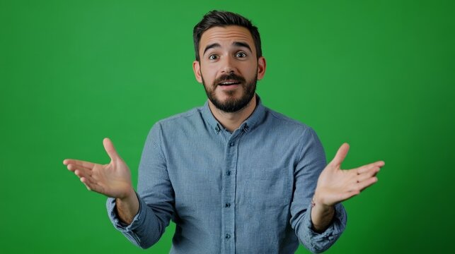 A man gesturing with his hands emphasizing a point during the discussion.