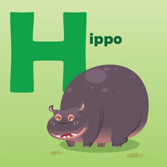 Cute wild animals clipart with Alphabet collection Hand drawn vector illustration style flat design Concept for kids fashion textile print poster card sticker