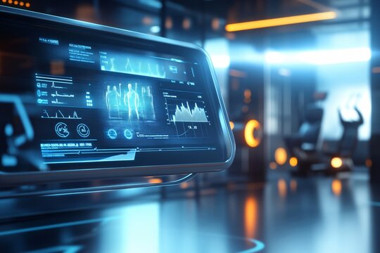 High-Tech Fitness Device Displaying Real-Time Data