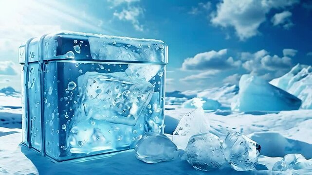 a block of ice