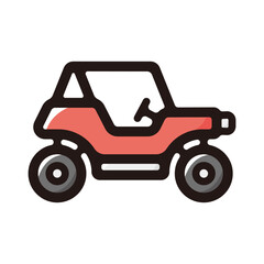 Buggy outline icon for graphic design, apps and websites