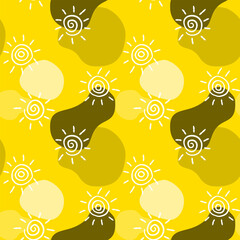 sunshine seamless pattern