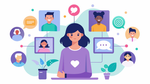 The program offers a safe space for individuals to share their vulnerabilities and receive understanding and validation from their peers.. Vector illustration