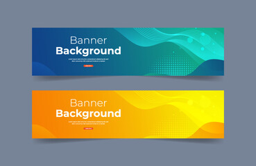 Modern geometric banner template