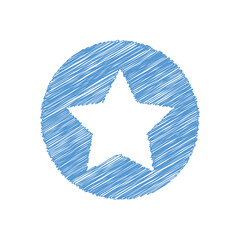 Star hand drawn icon. Vector