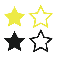 Set of stars icon set. Vector illustration