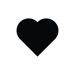 Black love icon isolated background vector