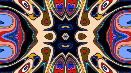 Abstract colorful psychedelic mandala background pattern for a summer music festival
