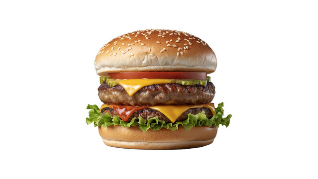 1 Beef Hamburger Transparent Background