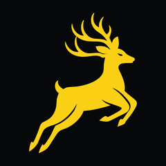 A jumping deer vector illustration  Adobe Illustrator Artwork