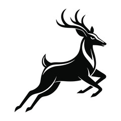 A jumping deer vector illustration  Adobe Illustrator Artwork