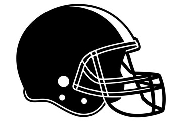 American Football Helmet Silhouette Vector, football helmet flat icon, Helmets black Clip art	

