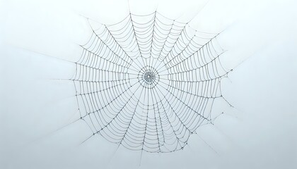 Obraz premium Intricate Spider Web with Metallic Spiders