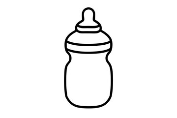 baby bottle icon, feeding bottle vector, milk bottle silhouette vector