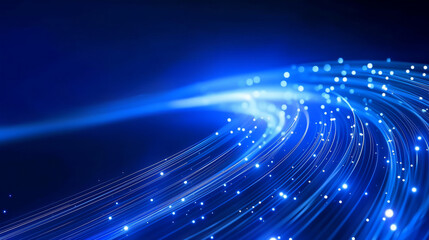 internet network high speed connection on blue background