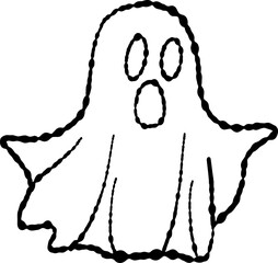 Hand Drawn Doodle Ghost Illustration