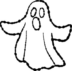 Fototapeta premium Hand Drawn Doodle Ghost Illustration