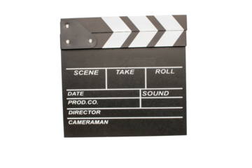 Movie Clapperboard Isolated on White Background for Film and Video Production