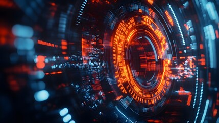 Fototapeta premium Abstract technology background. Technology concept. Gear wheel. Big Data concept. 3d illustration. 3d rendering. 