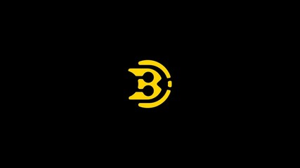 Animation logo B E logo design features