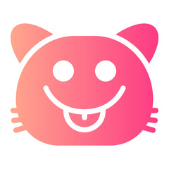 Fototapeta premium cat gradient icon