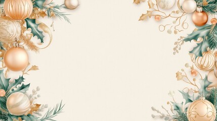 Elegant Holiday Letterhead Design with Decorative Elements