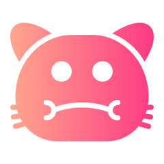 mouth full gradient icon
