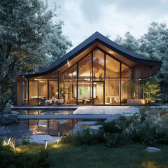 sumptuous house in the garden