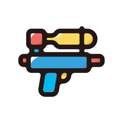 Water gun outline icon for graphic design, apps and websites