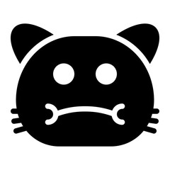 mouth full glyph icon