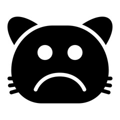 sad face glyph icon