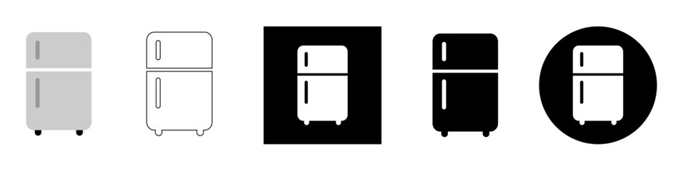refrigerator or fridge, food storage  vector pictogram sign icon symbol ui and ux design, glyphs and stroke line