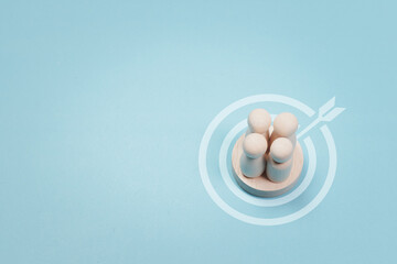 Customer relationship management concept. Customer focus group, target customer and targeting the...