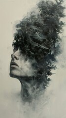 Surreal Portrait: Woman and Nature in Harmony