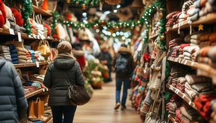 Cozy Decorated Shop Interior with Festive Atmosphere